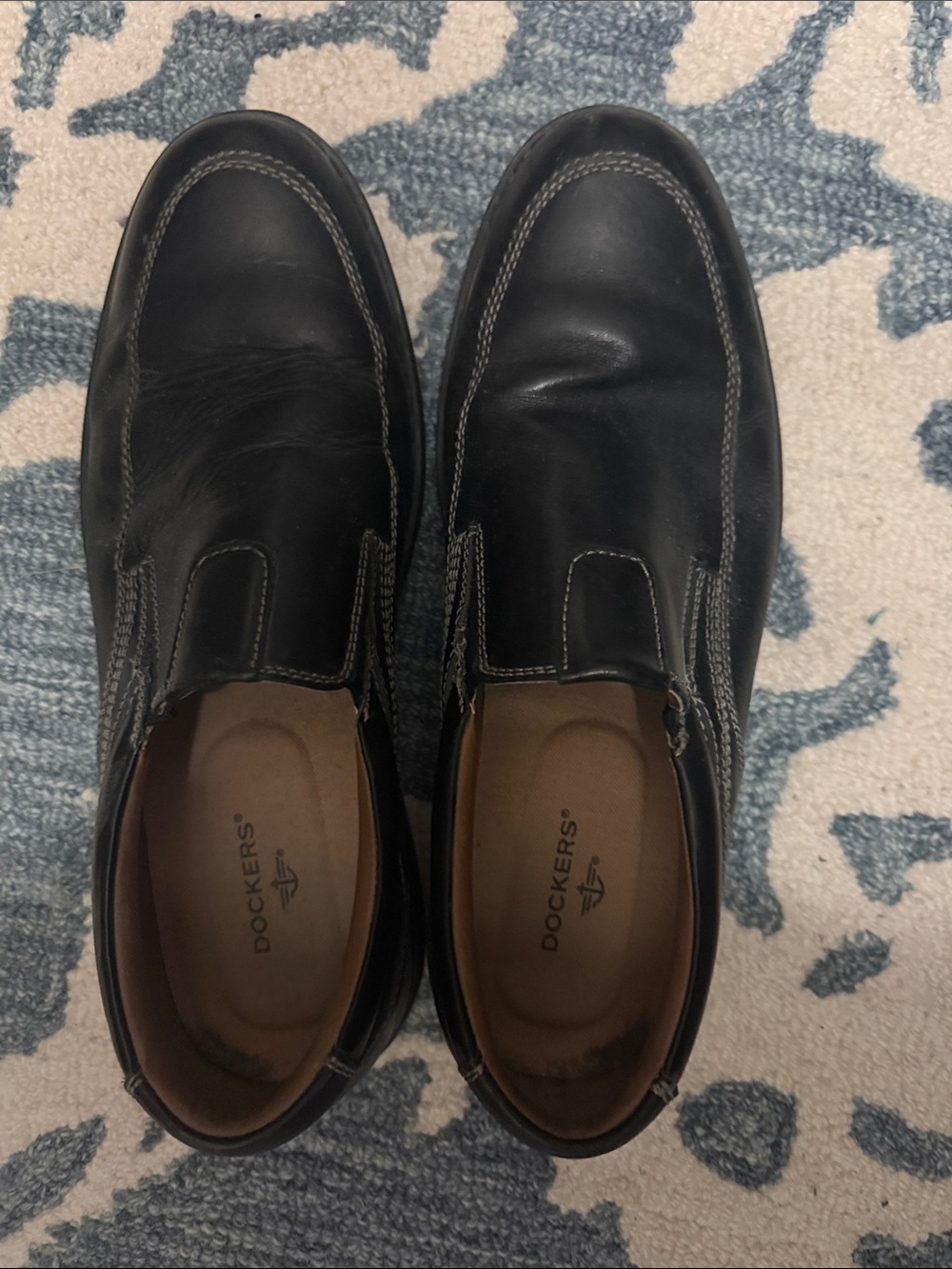Dockers Men’s Black Slip-On Dockers leather Shoes